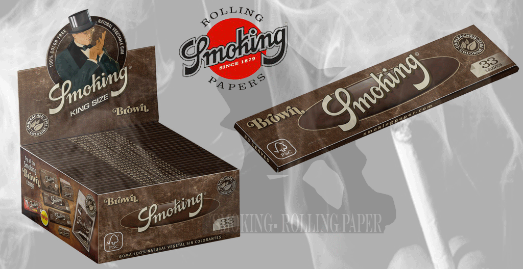 Cartine Smoking Marrone Lunghe King Size Sigarette Brown 50 LIBRETTI