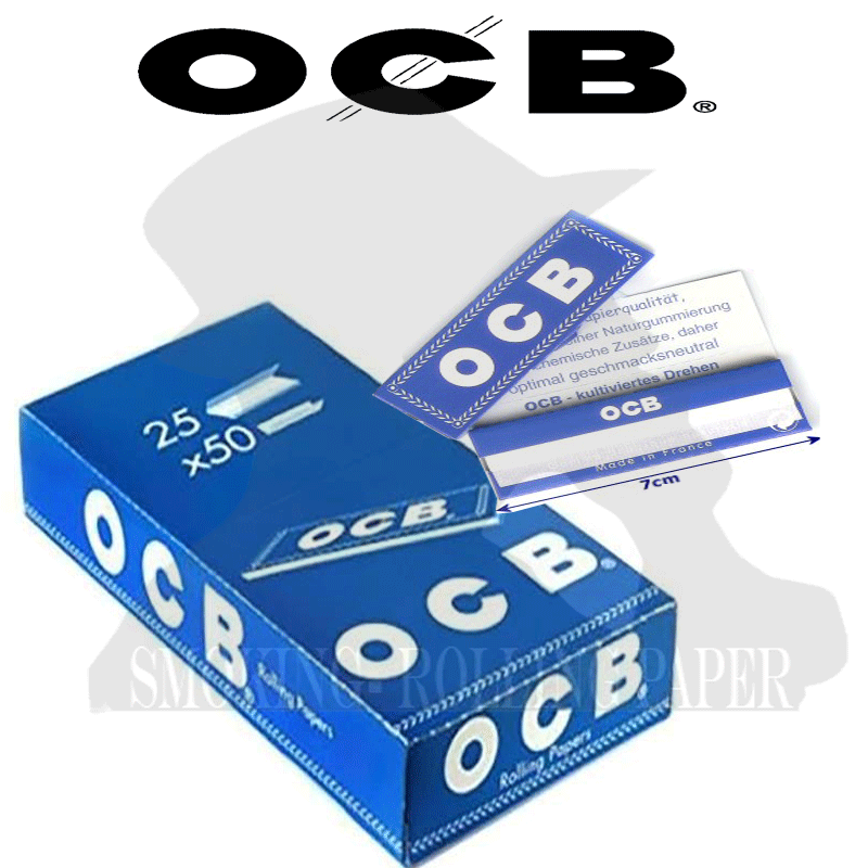 Cartine OCB Blu Corte Blue Canapa e Lino Sigarette Da 25 LIBRETTI — Smoking  Rolling Paper-Cartine per fumatori