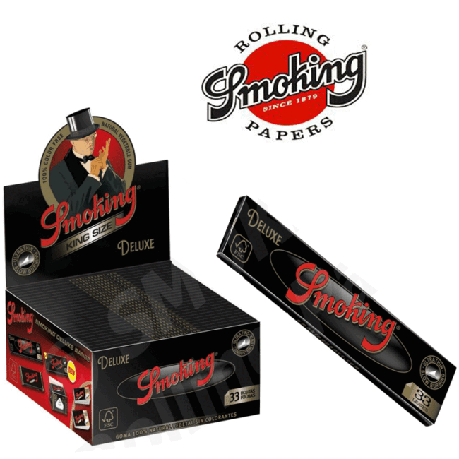 Smoking Nere De Luxe King Size Black Cartine Deluxe Lunghe