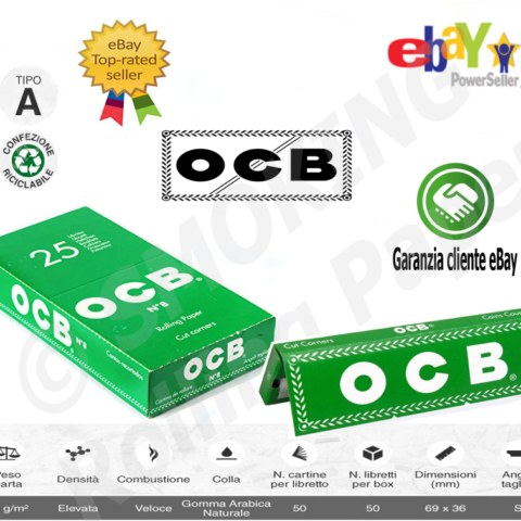OCB Verdi Corte Green Angoli Tagliati Cartine Nº 8