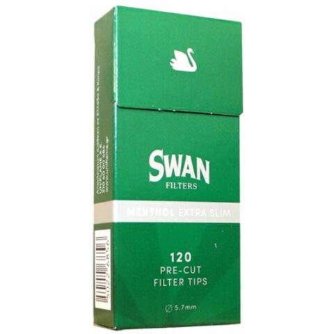 Filtri Swan Extra Slim 5,7mm Mentolo In Cannuccia Scatoline Da 120 Filtrini