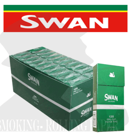 Filtri Swan Extra Slim 5,7mm Mentolo In Cannuccia Scatoline Da 120 Filtrini