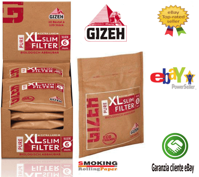 Filtre GIZEH Pure Slim Extra Lunghi 6mm