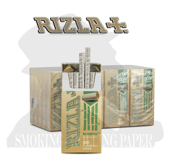 Rizla Bamboo Filtre Ultra Slim di 5,7 mm – 20 scatole da 120 filtri