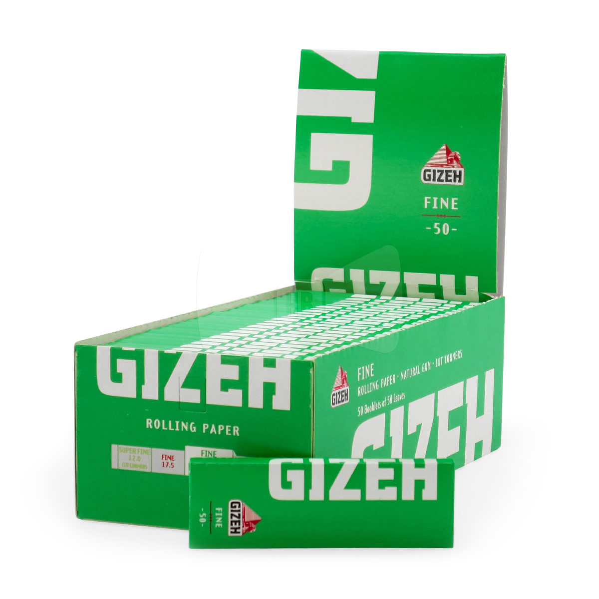 Cartine Gizhe Fine Verde Extra Slim Corte Da Box 50 Libretti 50