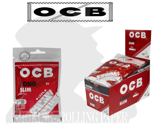 Filtri Ocb Slim 6mm Lunghi 10 Bustine da 100 Filtrini