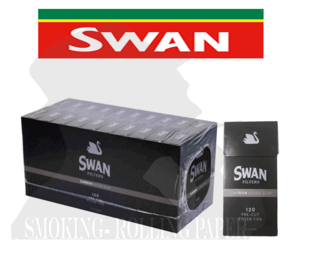Filtri Swan Ultra Slim 5.7mm Carboni Characoal 20 Confezioni Da 120 Filtrini
