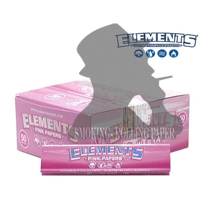 Cartine Elements Rosa Lunghe Pink King Size Slim Zuccherine Dolci Da 50 Libretti