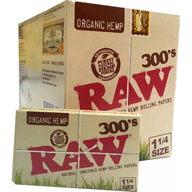 Cartine RAW 300's Papers - Organic Hemp - 1¼ 40pcs.