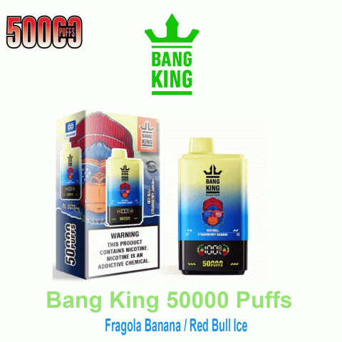 Bang King 2 in 1 50000 Puffs fragola banana, Red Bull Ice