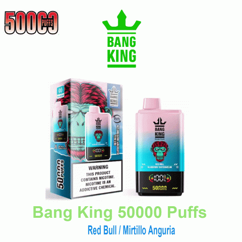 Vape Bang King 50000 Tiri Sigaretta Elettronica Doppio aroma -Red Bull / Mirtillo Anguria