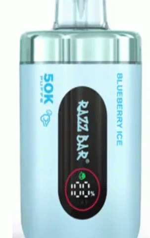 Razz Bar Vape 50000 Puffs – Blueberry Ice, sigaretta elettronica usa e getta ricaricabile USB-C con aroma mirtillo ghiacciato fresco