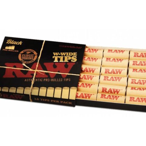 RAW Black pre-rolled filtri in carta – 20 pezzi Regular natural