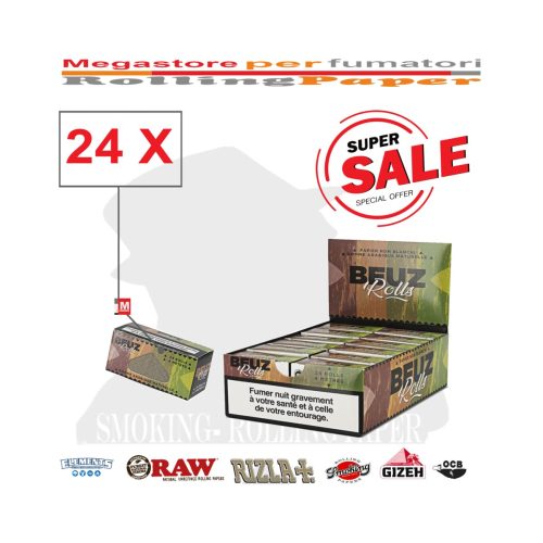 beuz-rolls-brown-lunga-4m-cartine-unbleached-24-rotolini-foto-principale-21600-1200x1200-1.jpg Cartine BEUZ Brown Rolls King Size – 24 Rotolini