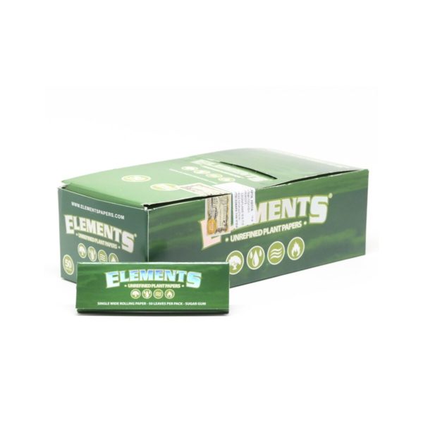 cartine-elements-green-unrefined-corte-singole-scatola-da-50-libretti-foto-principale-24738-1200x1200-1.jpg Cartine Elements Fine Green Corte / Regular – 50 Libretti