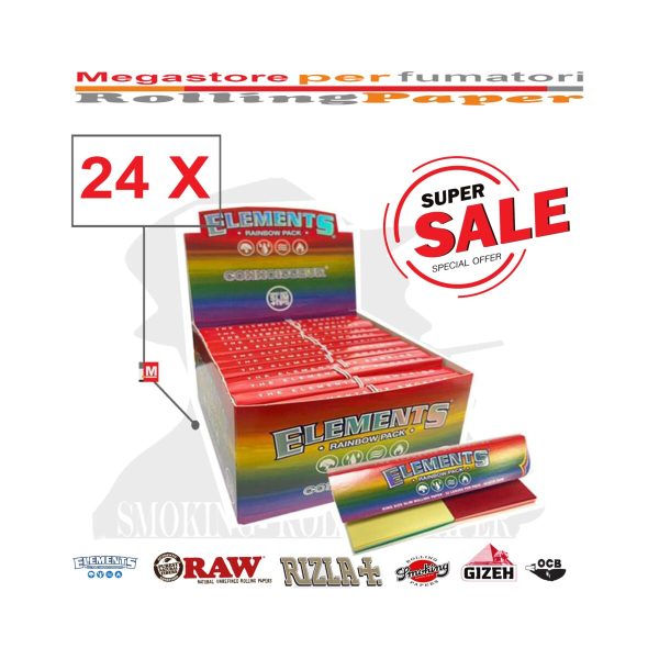 cartine-elements-rainbow-connoisseur-king-size-slim-con-filtri-24-libretti-foto-principale-20701-1200x1200-1.jpg Cartine Elements Rainbow Connoisseur con filtri King Size Slim – 24 Libretti