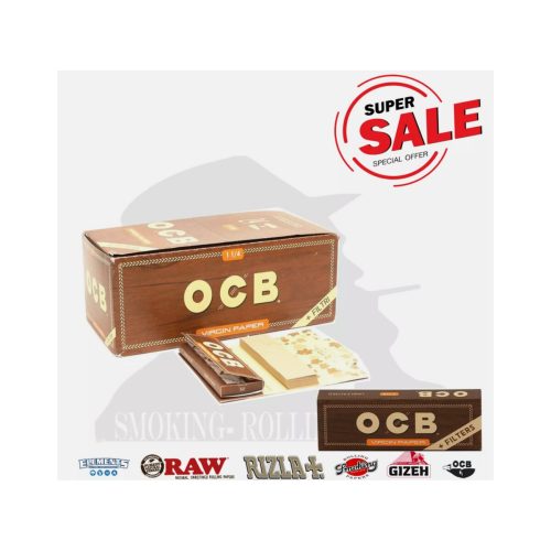 cartine-ocb-virgin-marrone-medium-1-1-4-con-filtri-in-carta-24-libretti-foto-principale-17863-1200x1200-1.jpg Cartine OCB Virgin Medium 1¼ Marrone con filtri King Size – 24 Libretti