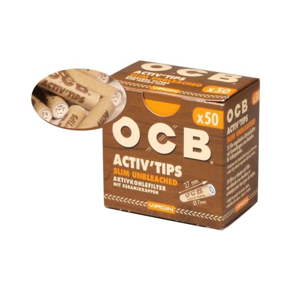 ocb-filtri-a-carbone-unbleached-activ-tips-7mm-slim-confezione-da-50-filtri-foto-principale-25372-1200x1200-1.jpg OCB Activ Tips Unbleached Slim 7 mm ai carboni attivi – 50 filtri